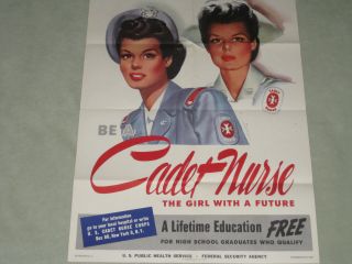 Wwii Recruiting Poster By Jon Whitcomb " Be A Cadet Nurse "