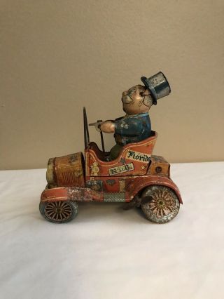 1940s Vintage Yonezawa Y Japan Tin Litho Wind Up Grandpa 