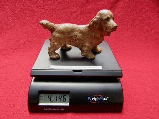 ANTIQUE HUBLEY CAST IRON GOLDEN COCKER SPANIEL DOG BOOKEND DOORSTOP, 3