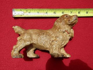 ANTIQUE HUBLEY CAST IRON GOLDEN COCKER SPANIEL DOG BOOKEND DOORSTOP, 4