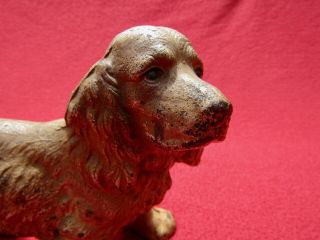 ANTIQUE HUBLEY CAST IRON GOLDEN COCKER SPANIEL DOG BOOKEND DOORSTOP, 5