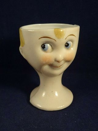 Rare Vintage Porcelain Egg Cup Child 