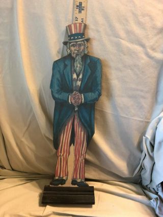 Primitive 4 Th Of July Uncle Sam Dummy Board