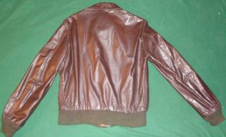 Avirex Unltd A2 leather dark brown jacket US Army 1978 - vintage SZ40 4