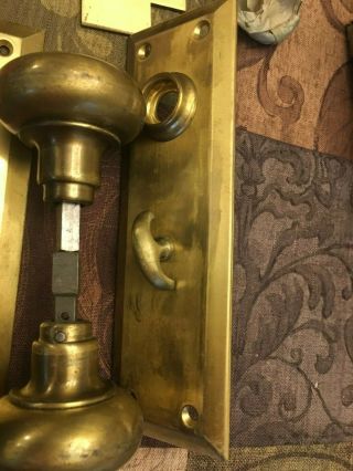 Vintage Corbin No.  1343 Mortise Lock Set Door Handle Mechanism USA 6