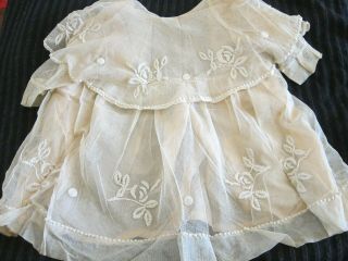 c.  1880 Antique French Handstitched Lacey Babys Dress 2