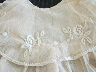 c.  1880 Antique French Handstitched Lacey Babys Dress 4