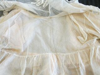 c.  1880 Antique French Handstitched Lacey Babys Dress 5