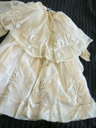 c.  1880 Antique French Handstitched Lacey Babys Dress 7