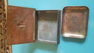 CRAFTSMAN STUDIOS Vintage Arts Crafts Copper Jewelry Trinket Box Hand Made 3