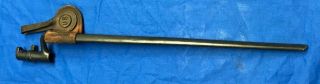 Vintage Indian Wars Era Us Army M1873 Socket Bayonet W/ Scabbard & Leather Frog