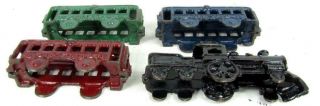 AC Williams Choo - Choo 4 piece antique cast iron train 7