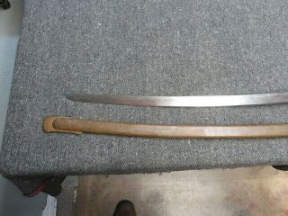 WWII JAPANESE ARMY NCO LATE WAR COMBAT SWORD W/ MATCHING NUMBERED SCABBARD 6