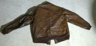 Vintage WWII A - 2 Bomber Leather Jacket SZ 44 12th 11