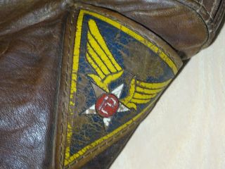 Vintage WWII A - 2 Bomber Leather Jacket SZ 44 12th 7