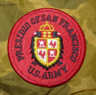 Us Army 1970s Presidio Of San Francisco Embroidered Patch - Version 2