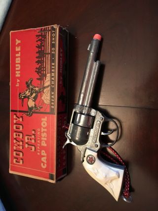 Vintage Hubley Cowboy Jr Cap Gun And Unfired Mib - Boxed Last One