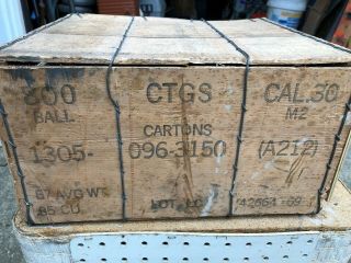 Us Army Ammunition Wooden Crate Small Arms Ammo Empty