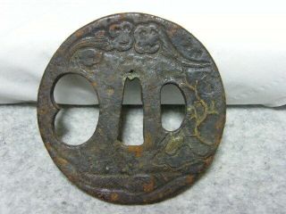 Japanese Samurai Sword Tsuba Sukashi An 5e - 34o