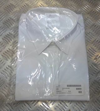 British Royal Navy RN White Uniform Shirt Long Sleeve All Sizes Upto 48 3