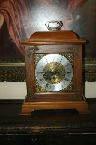 Vintage Hamilton West Germany 2 Jewel 5 Hammer Mantle Clock