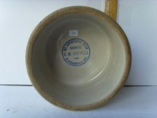 Antique “Blanchardville,  Wis.  ” Pottery Butter Crock 1880 - 1920 52/12 6