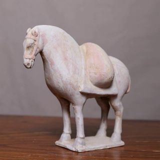 Great Chinese Wei Dynasty Pottery Old Statue Clay Stand Horse Sculpture HB77 2