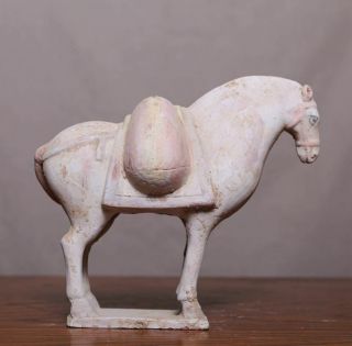 Great Chinese Wei Dynasty Pottery Old Statue Clay Stand Horse Sculpture HB77 4