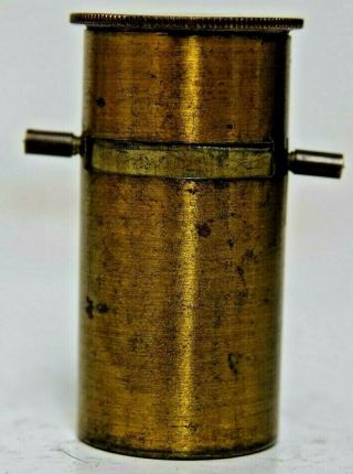Interesting Old Miniature Travelling Pocket Microscope - Info Welcome Very Rare
