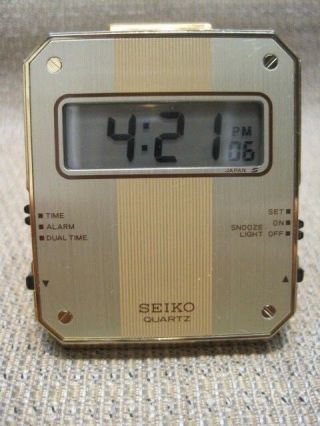 Vintage Seiko Travel / Alarm Mini Clock - made in Japan 3