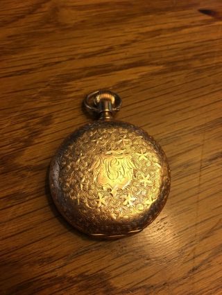 Elgin running pocket watch antique 1875 2