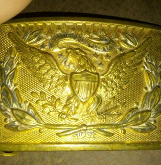 M1874 Indian Wars US Officer Belt Plate Buckle Evans & Hassall maker 3