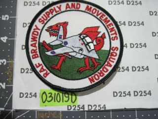 British Royal Air Force Raf Brawdy Supply And Movements Squadron Patch Obsolete