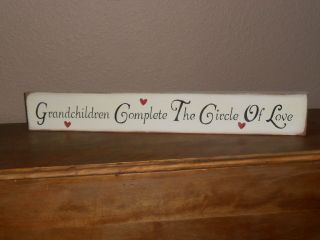 Grandchildren Complete The Circle Of Love Wood Sign