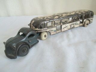 Old Arcade Cast Iron Greyhound Bus/truck Vintage Toy