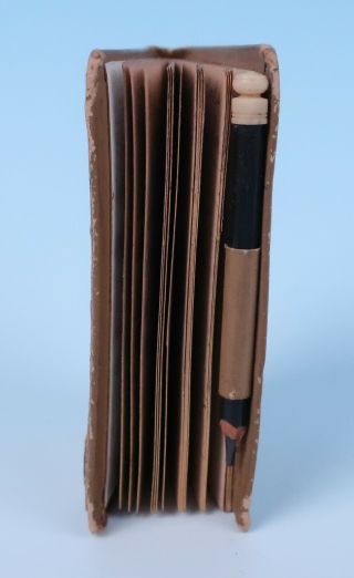 19thC.  Antique Miniature Notebook Aide Memoir w/ Pencil Victorian Purse Diary 3