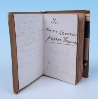 19thC.  Antique Miniature Notebook Aide Memoir w/ Pencil Victorian Purse Diary 7