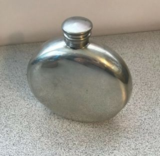 Vintage Art Deco English Pewter Flask Sheffield England Modernist 1930s Design 4