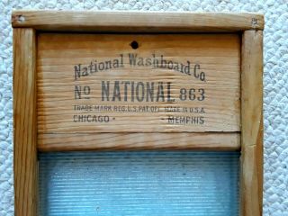 National Washboard Co.  no.  863,  The Glass King WASHBOARD.  Memphis Chicago USA 3