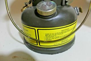 VINTAGE US MILITARY 1988 COLEMAN TYPE SMP GAS FIELD LANTERN IN CASE 3