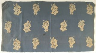 19th C.  French Silk Woven Brocade Fabric - (2658)