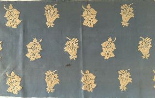 19th C.  French Silk Woven Brocade Fabric - (2658) 2