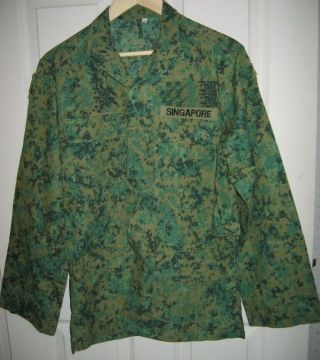 Singapore Army Special Forces Digital Pixelated Shirt L Size - Rare