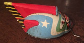 Rare Vintage Tin Plate Toy Antique Luna Litho Wind Up Soviet Russian KDN 5