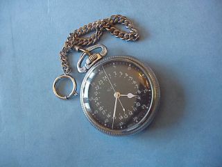 Hamilton 22j.  Ww11 Military Hacking Pocket Watch - Gct Early Model W/chain/fob