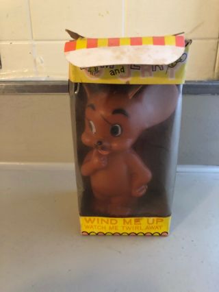 Tom And Jerry Jerry Wind Up Toy Ahi Japan With Box Complete Estate Rare