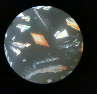 Fine Victorian Microscope Slide Aspartic Acid By J.  R.  For Polariscope