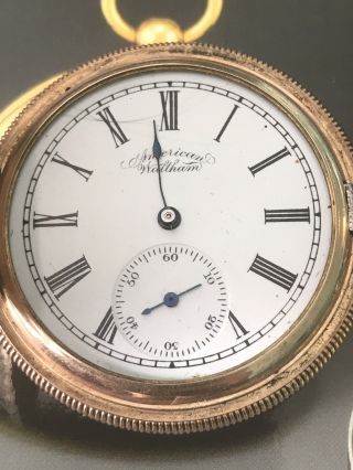 ANTIQUE WALTHAM GOLD FILLED POCKET WATCH Double Hunter 2