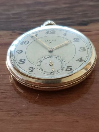 Antique elgin pocket watch 15j in 10k gold filled case 3