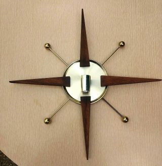 Vintage Mid - Century Modern Candle Wall Sconces Goes well w Starburst Clocks 2